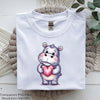 Valentine Hippo Holding Heart Clipart Bundle