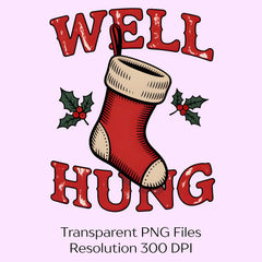 Well Hung Christmas Stocking Clipart Bundle - CraftNest - Digital Crafting and Art