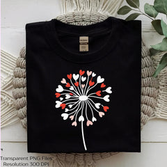 Heart Dandelion Valentine Clipart Bundle - CraftNest - Digital Crafting and Art