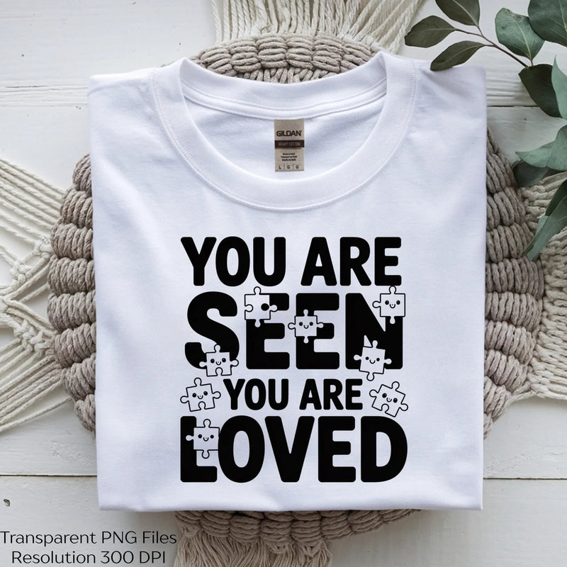You Are Seen Loved Autism SVG Bundle - CraftNest - Digital Crafting and Art