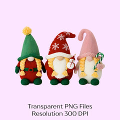 Trendy Crochet Yarn Gnomes Clipart Bundle - CraftNest - Digital Crafting and Art