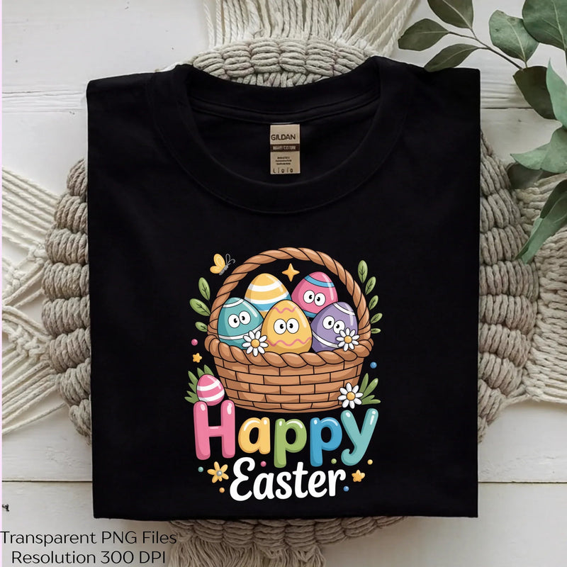 Happy Easter Basket Cute Eggs Clipart Bundle - CraftNest - Digital Crafting and Art