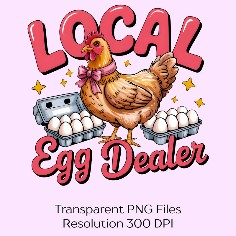 Funny Chicken Clipart Bundle: Local Egg Dealer - CraftNest - Digital Crafting and Art
