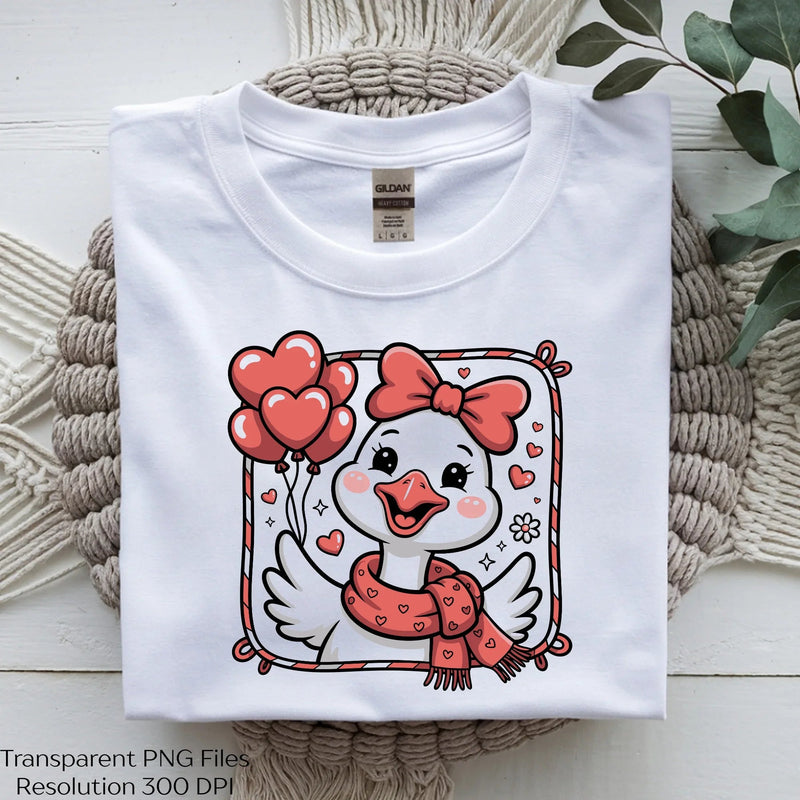 Preppy Cute Lovely Goose Valentine Day Clipart Bundle - CraftNest - Digital Crafting and Art