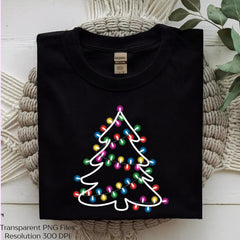 Merry Christmas Holiday Light Tree Clipart Bundle - CraftNest - Digital Crafting and Art