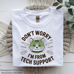 Don't Worry Tech Support Clipart Bundle - CraftNest - Digital Crafting and Art