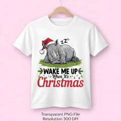 Christmas Wake Me Up When It's Rhinoceros Clipart Bundle - CraftNest - Digital Crafting and Art