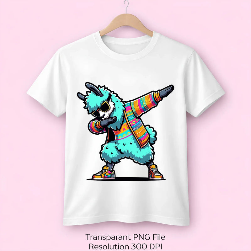 Llama Dabbing Illustration Shirt Clipart Bundle - CraftNest - Digital Crafting and Art
