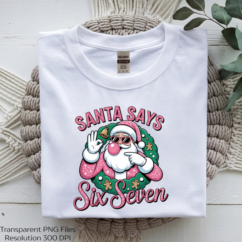 Santa Says Six Seven Funny Meme Clipart Bundle - CraftNest - Digital Crafting and Art
