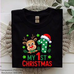 My First Christmas Shirt Clipart Bundle - CraftNest - Digital Crafting and Art