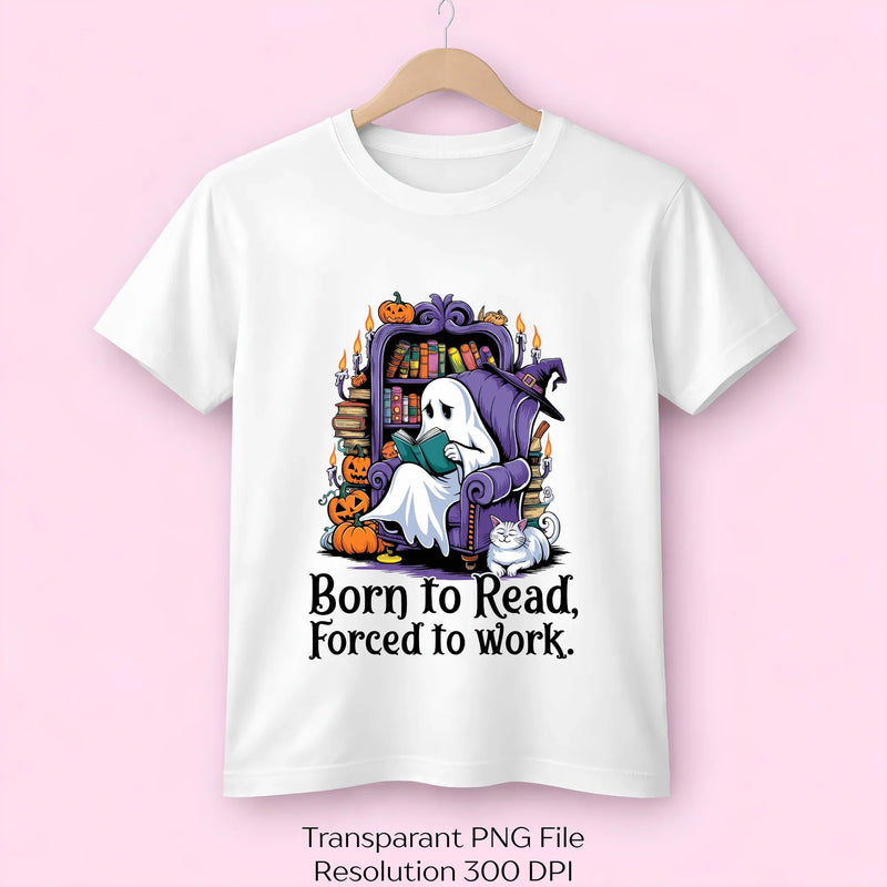 Born to Read Ghost Halloween Book Lover SVG Bundle - CraftNest - Digital Crafting and Art