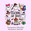 Teaching My Boos Halloween Teacher Clipart Bundle