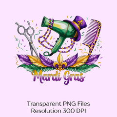 Mardi Gras Hair Stylist Clipart Bundle - CraftNest - Digital Crafting and Art