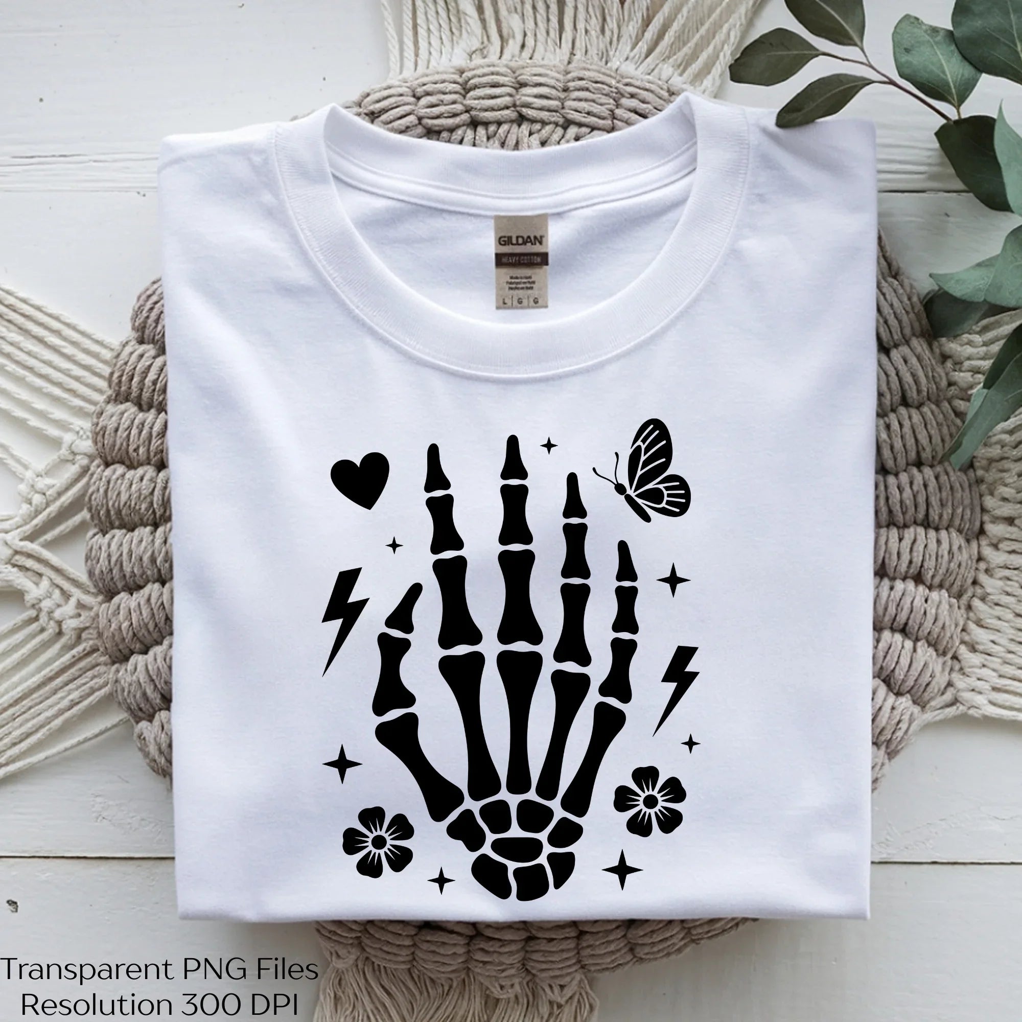 Floral Skeleton Hand with Butterfly Clipart Bundle - CraftNest - Digital Crafting and Art