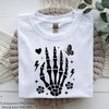 Floral Skeleton Hand with Butterfly Clipart Bundle