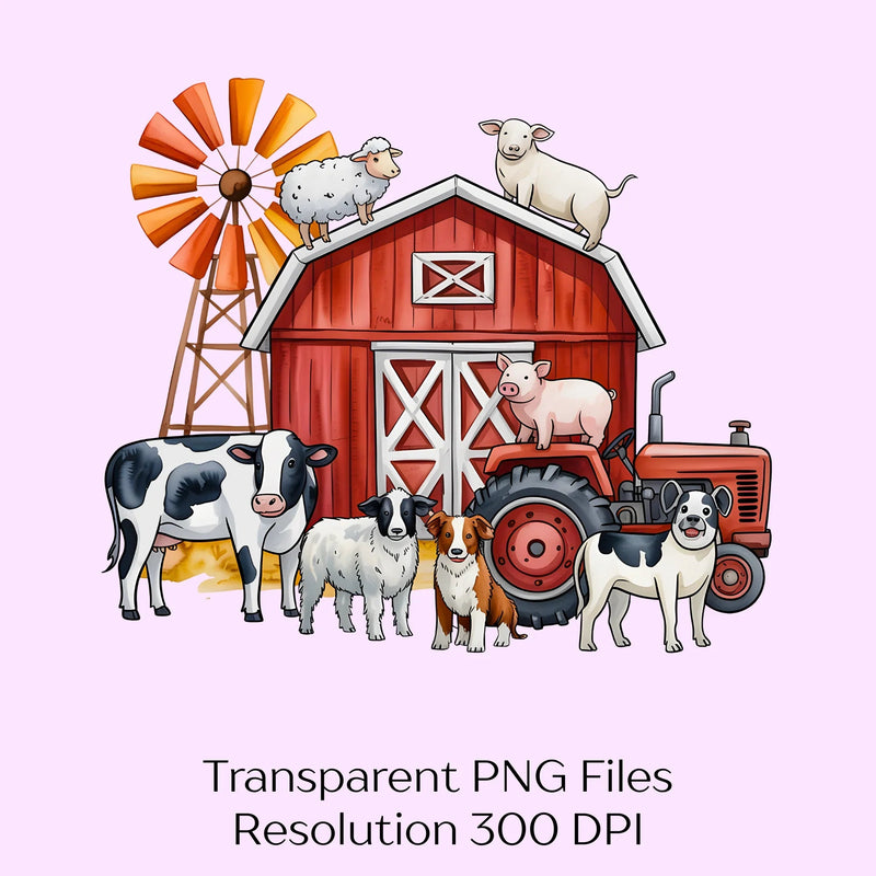 Farm Animal Farmer Clipart Bundle - CraftNest - Digital Crafting and Art