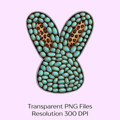 Turquoise Rabbit Easter Clipart Bundle - CraftNest - Digital Crafting and Art