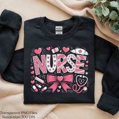 Valentine's Day Nurse Coquette Bow Clipart Bundle - CraftNest - Digital Crafting and Art