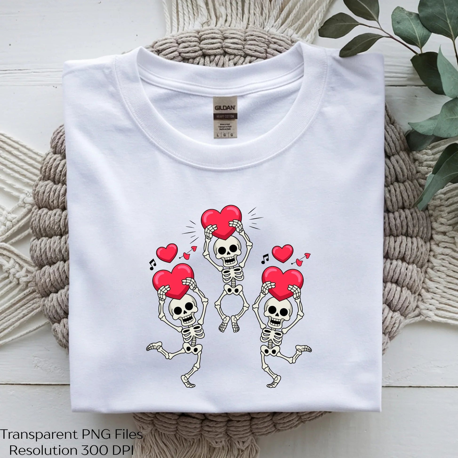 Funny Dancing Skeletons Hearts Valentine Clipart Bundle - CraftNest - Digital Crafting and Art