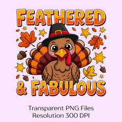 Feathered Fabulous Cute Turkey Clipart Bundle - CraftNest - Digital Crafting and Art