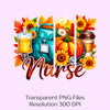 Trendy Fall Nurse Autumn Nursing Clipart Bundle