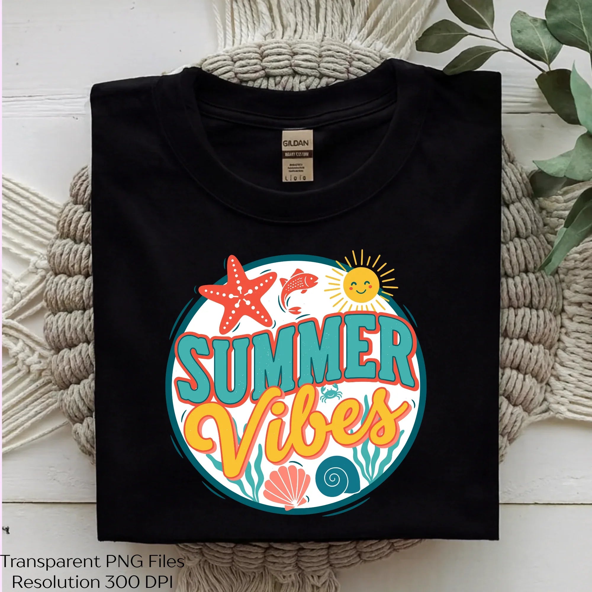 Summer Vibes Starfish Shell Ocean Clipart Bundle - CraftNest - Digital Crafting and Art