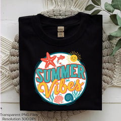 Summer Vibes Starfish Shell Ocean Clipart Bundle - CraftNest - Digital Crafting and Art