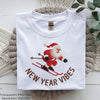 New Year Vibes Embroidered Santa Clipart Bundle