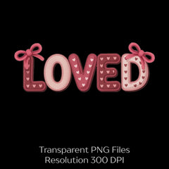 Loved Faux Yarn Valentine Clipart Bundle - CraftNest - Digital Crafting and Art