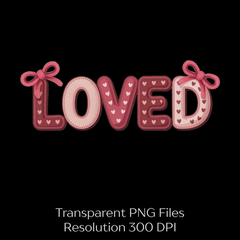 Loved Faux Yarn Valentine Clipart Bundle - CraftNest - Digital Crafting and Art