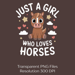 Just a Girl Who Loves Horses Clipart Bundle - CraftNest - Digital Crafting and Art