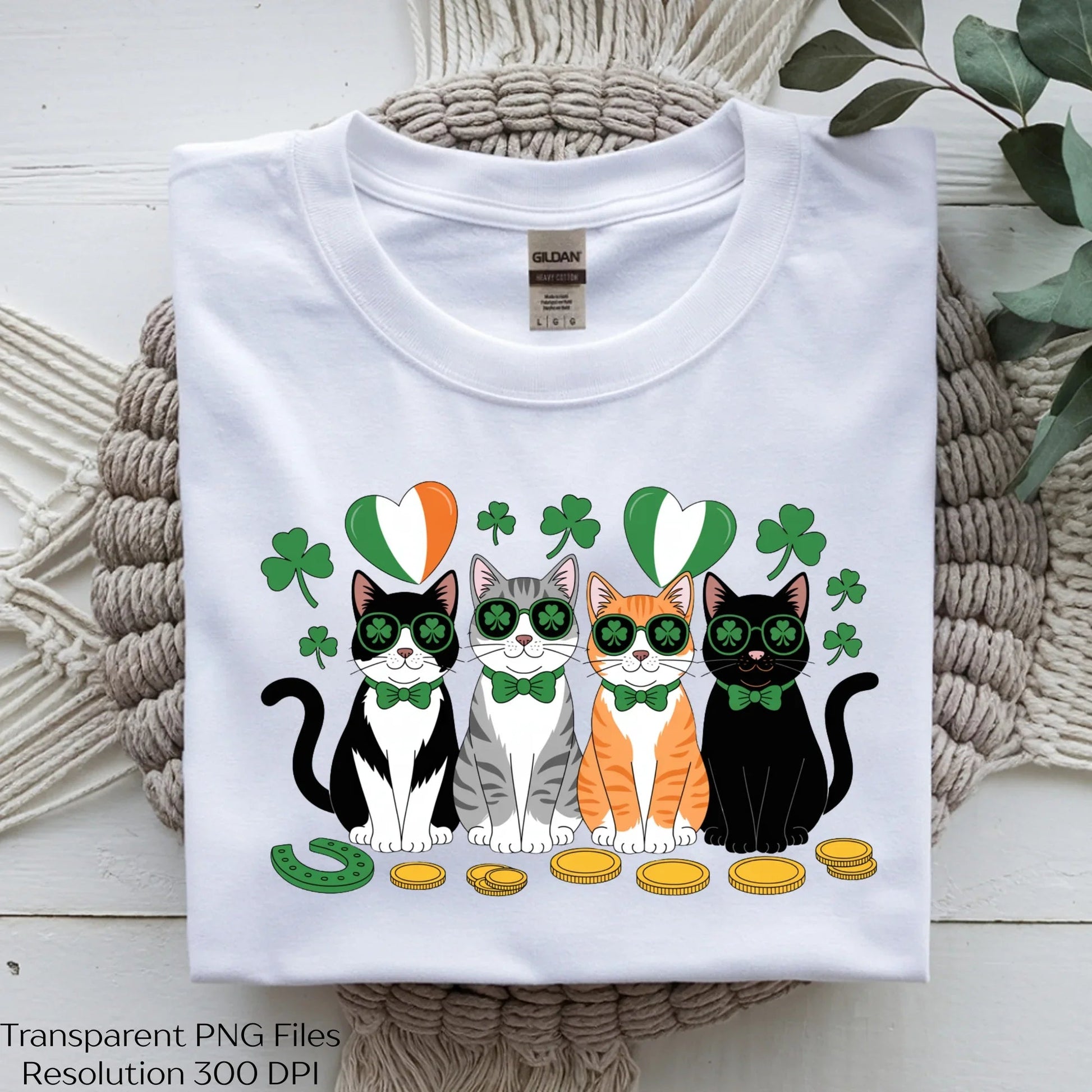 St Patrick's Day Lucky Cat Clipart Bundle - CraftNest - Digital Crafting and Art