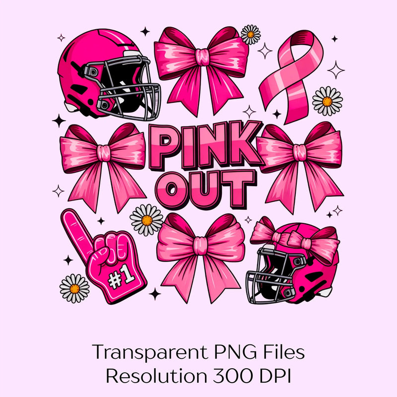 Pink Out Breast Cancer Awareness Clipart Bundle - CraftNest - Digital Crafting and Art