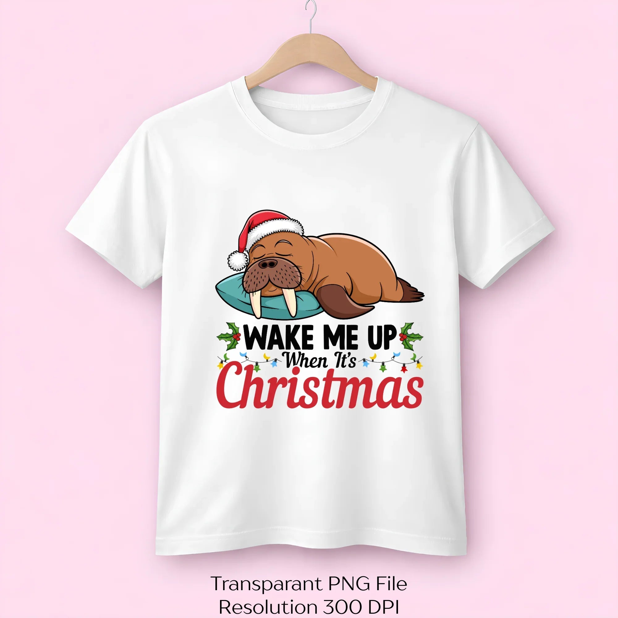 Wake Me Up When It's Christmas Walrus Clipart Bundle - CraftNest - Digital Crafting and Art