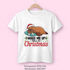 Wake Me Up When It's Christmas Walrus Clipart Bundle - CraftNest - Digital Crafting and Art