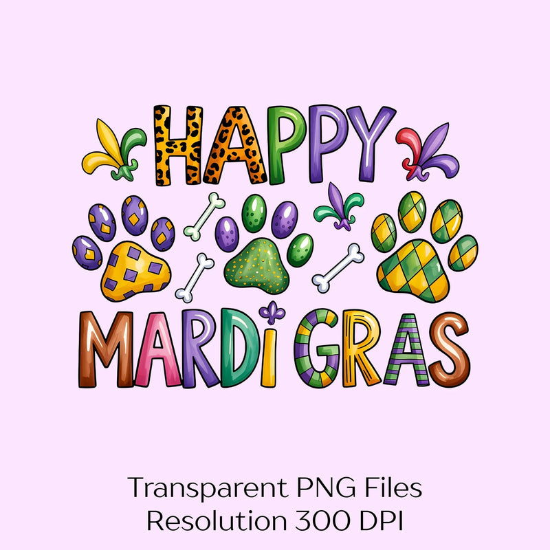 Happy Mardi Gras Dog Clipart Bundle - CraftNest - Digital Crafting and Art