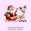 Retro Crochet Santa Yarn Clipart Bundle