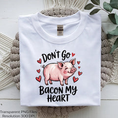 Cute Pig "Don’t Go Bacon My Heart" Clipart Bundle - CraftNest - Digital Crafting and Art