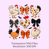 Preppy Coquette Bow Halloween Clipart Bundle