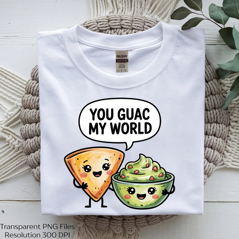You Guac My World Kawaii Food Pun SVG Bundle - CraftNest - Digital Crafting and Art