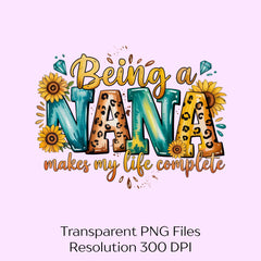 Being Nana Makes My Life Complete Clipart Bundle - CraftNest - Digital Crafting and Art