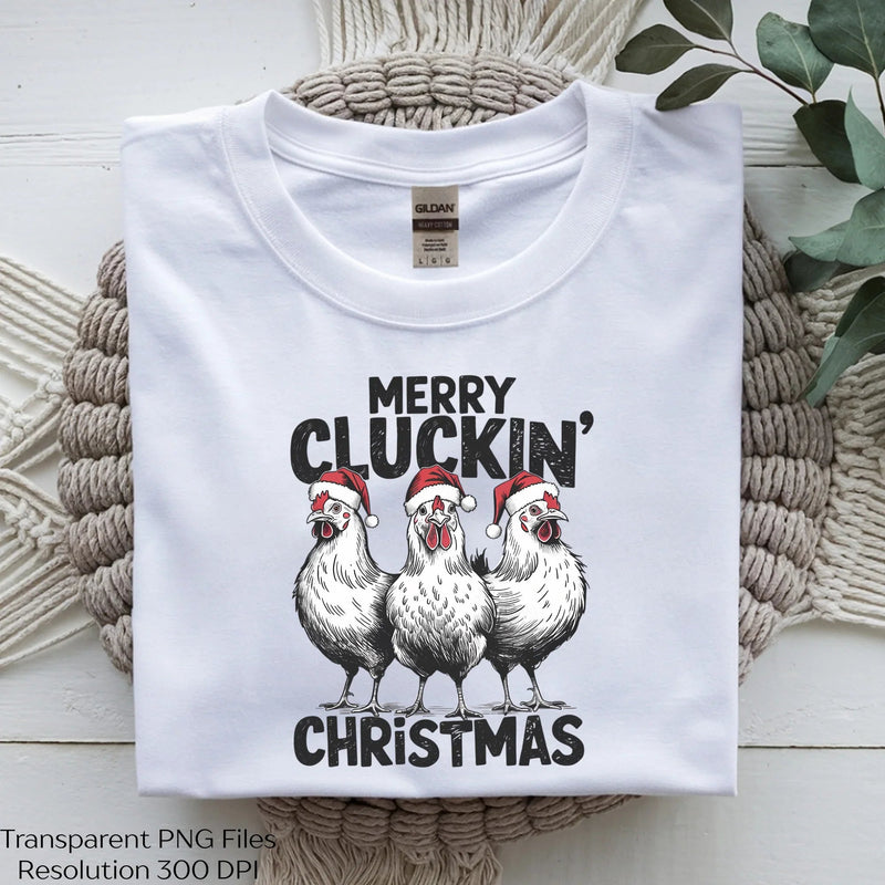 Merry Cluckin Christmas Chicken Clipart Bundle - CraftNest - Digital Crafting and Art