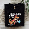 Firesaurus Rex Firefighter Dinosaur Clipart Bundle
