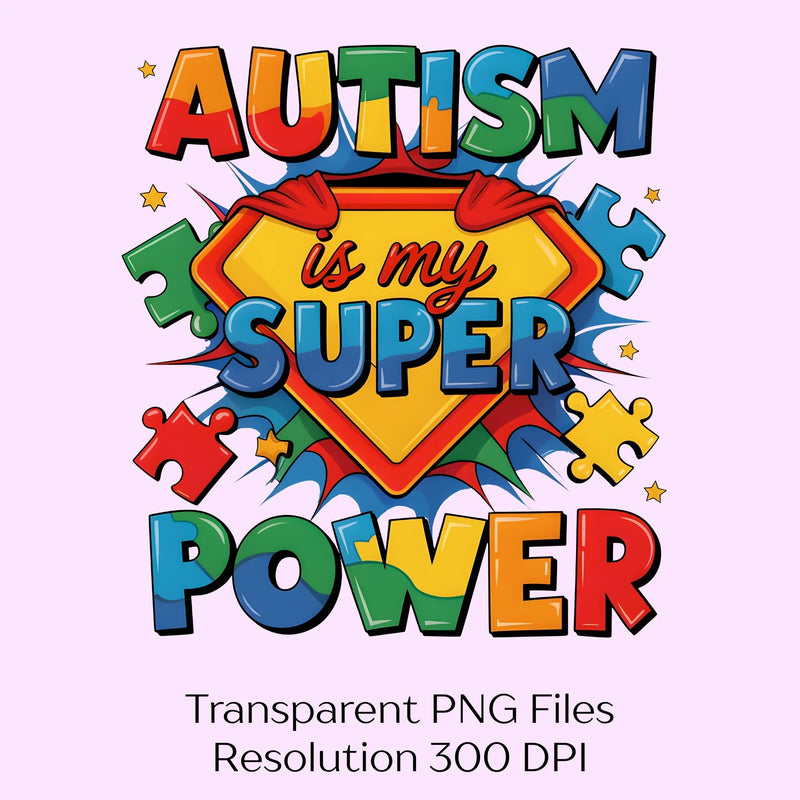 Autism Is My Superpower Clipart Bundle - CraftNest - Digital Crafting and Art
