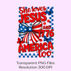 She Loves Jesus and America Too Clipart Bundle - CraftNest - Digital Crafting and Art