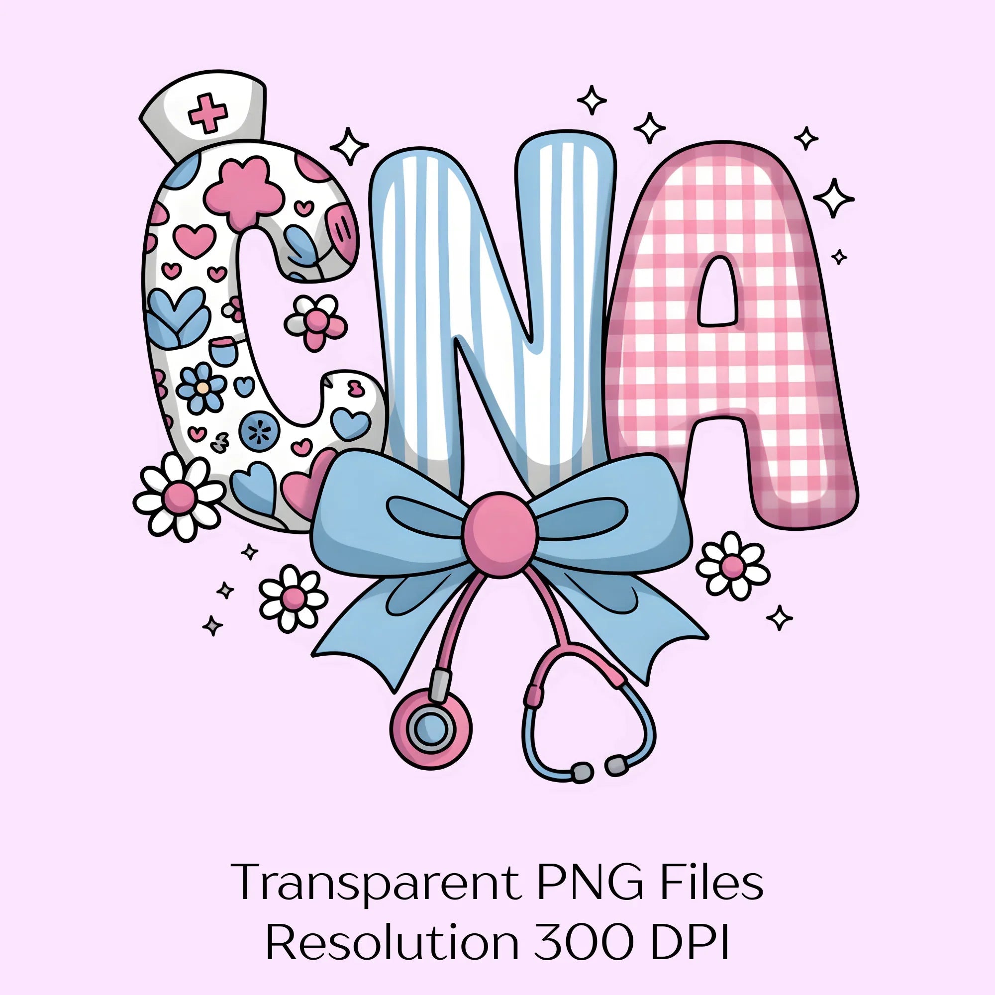 Preppy CNA Nurse Coquette Clipart Bundle - CraftNest - Digital Crafting and Art