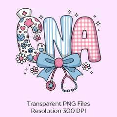 Preppy CNA Nurse Coquette Clipart Bundle - CraftNest - Digital Crafting and Art