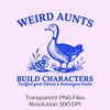 Weird Aunts Character Building Clipart Bundle