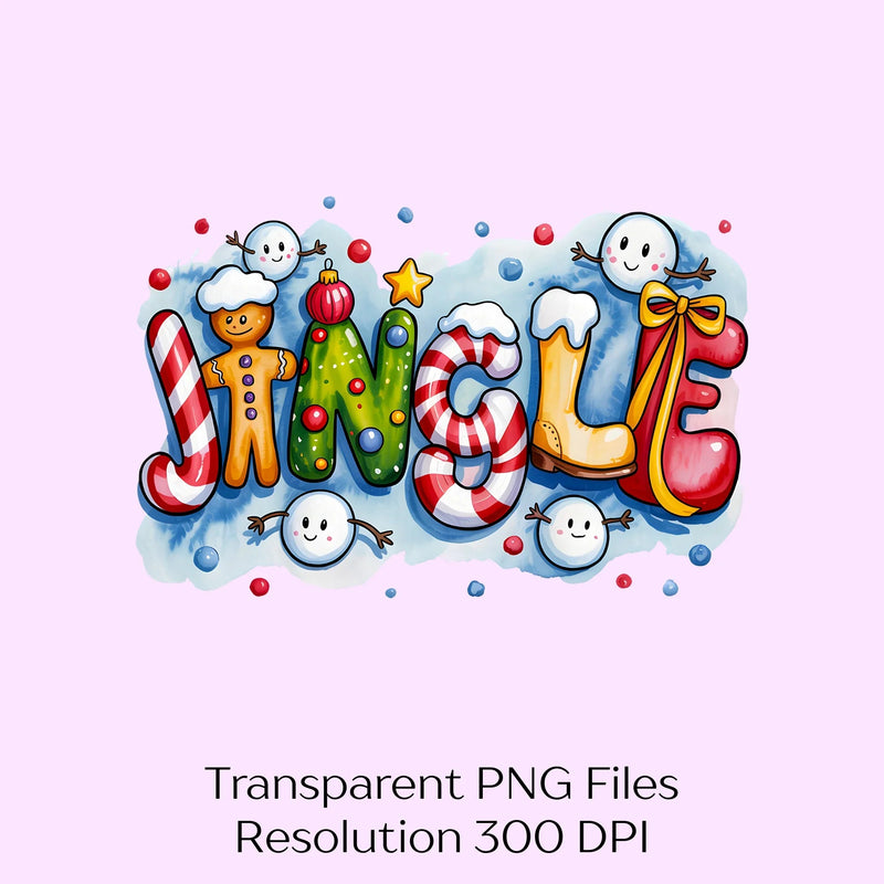 Jingle Christmas Candy Cane Clipart Bundle - CraftNest - Digital Crafting and Art