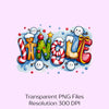 Jingle Christmas Candy Cane Clipart Bundle